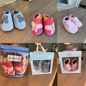 3 Pairs Robeez Size 0-6 Months